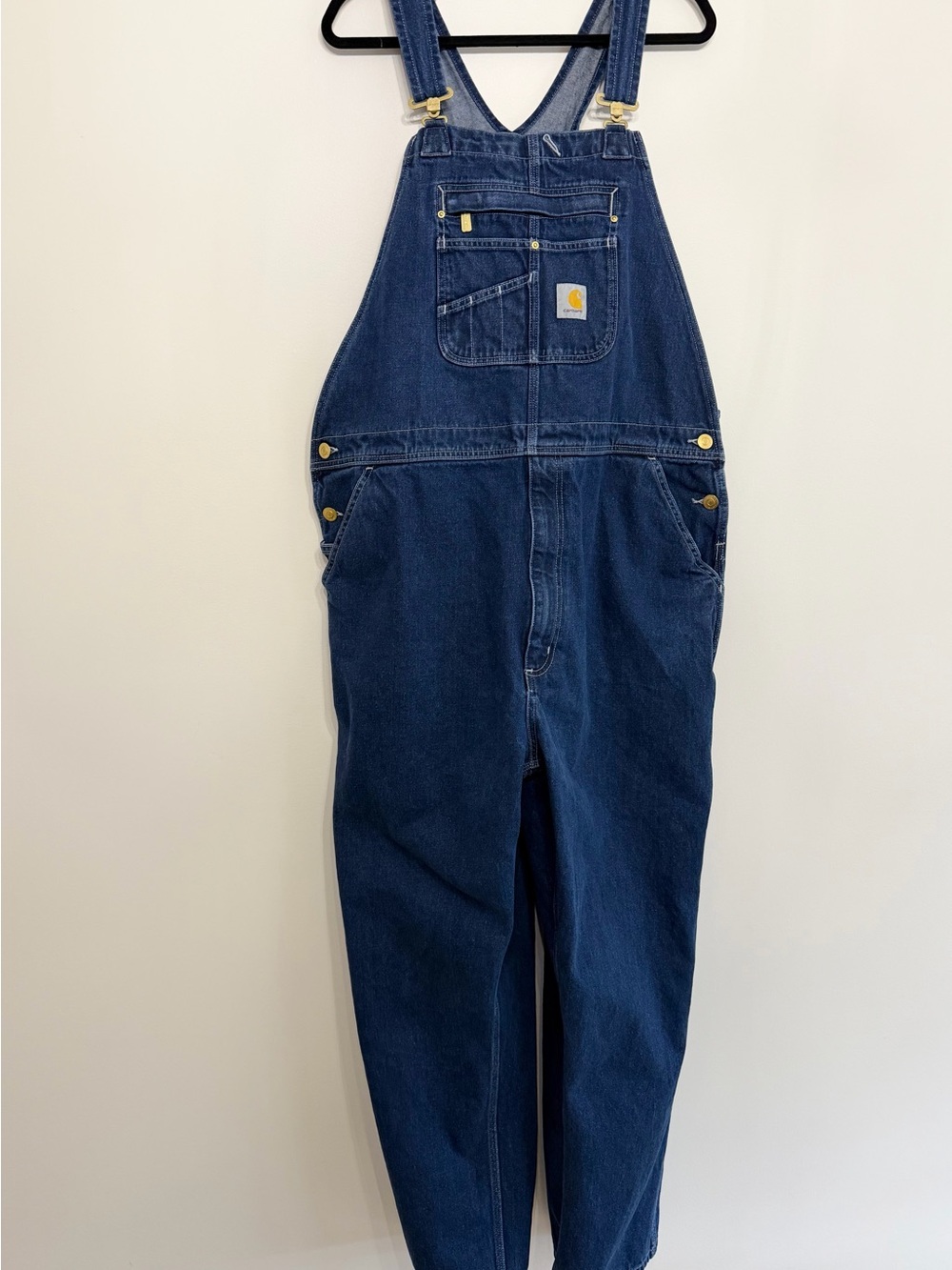 Carhartt Light Blue Denim Loose Fit Bib Overalls 42x32
